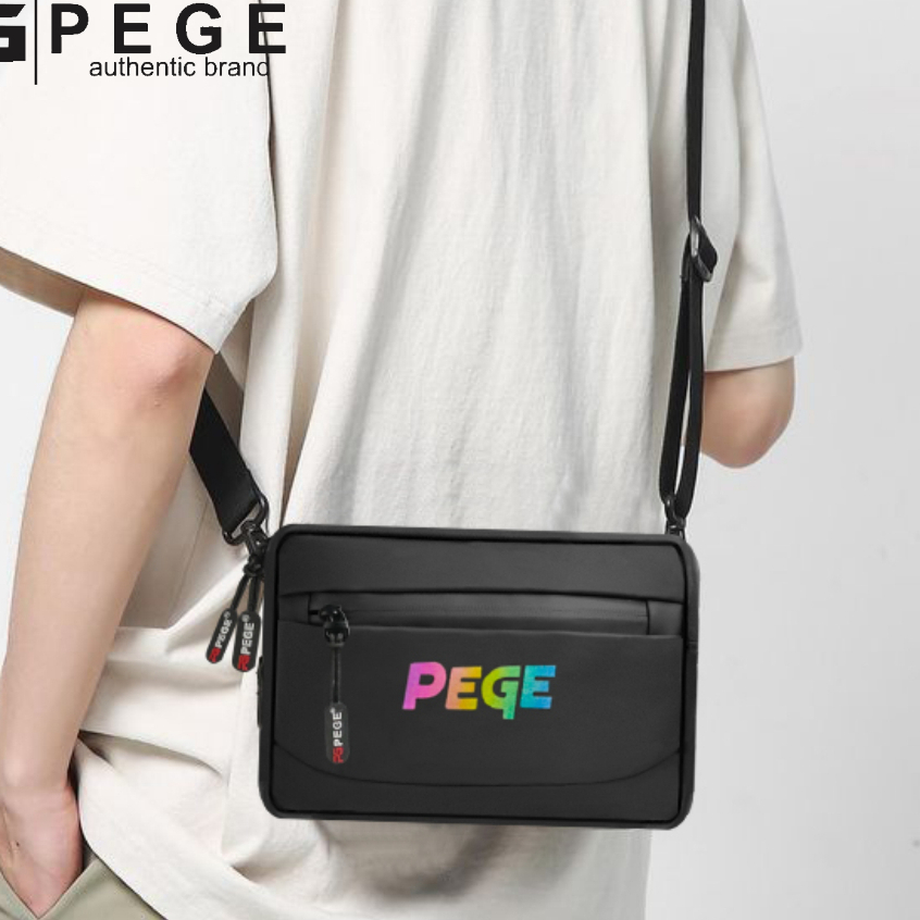 Tas Pria Waterproof Sling Bag PEGE Halton Clutch Selempang - PG 9029