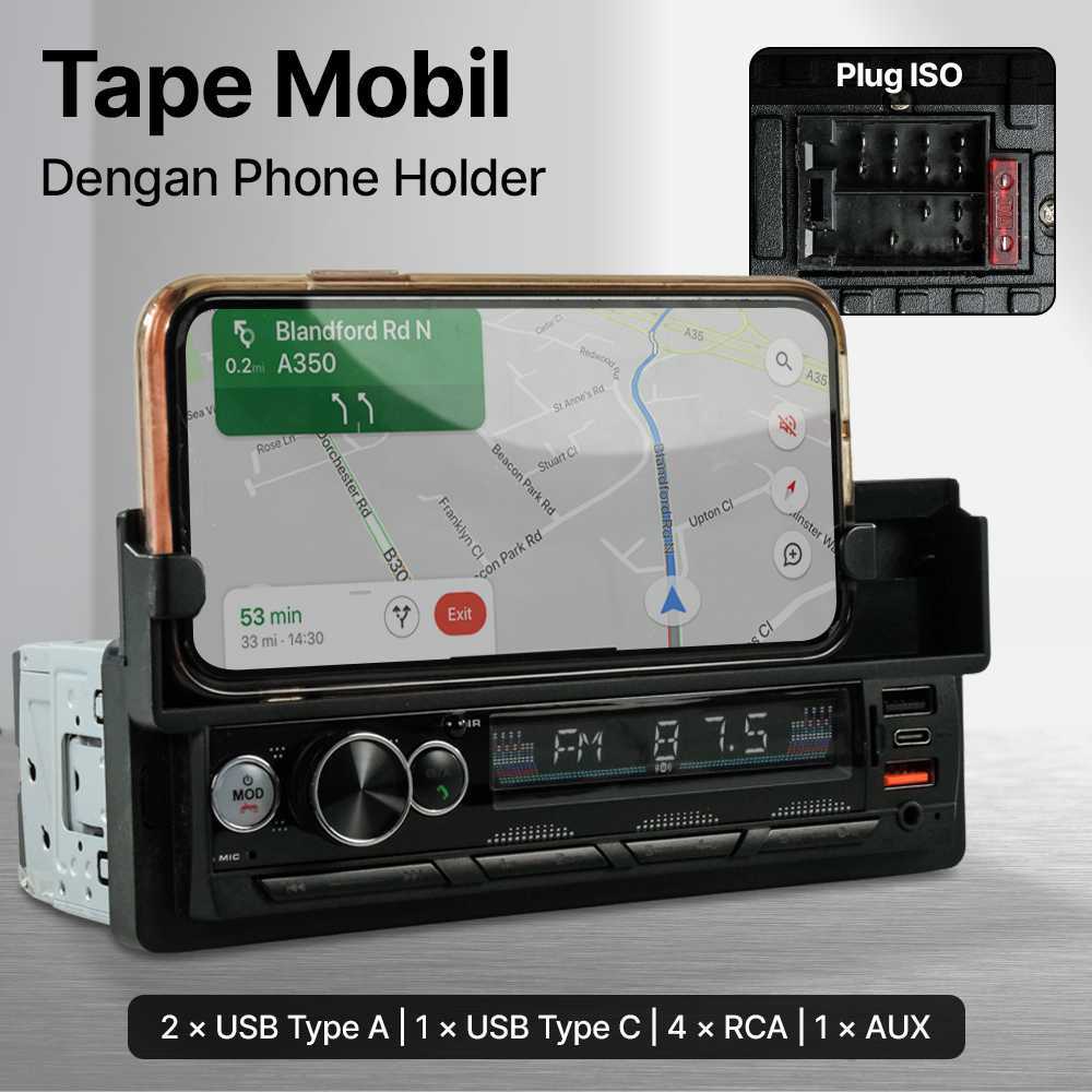 TAPE MOBIL BLUETOOTH AUDIO MP3 PLAYER TAPE MOBIL AUDIO MP3 PLAYER BLUETOOTH USB + PHONE HOLDER