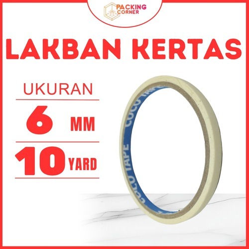 

Masking Tape Lakban Solasi Solatip Kertas 6mm x 7m Meter 10 Yard Tebal