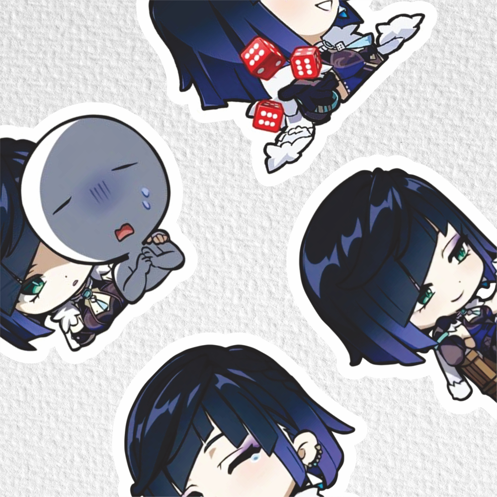 

[ VINYL & CHROMO 7 CM] cetak stiker Game/STIKER MURAH TEMA Ghensin impact [ YELAN ]cute stiker
