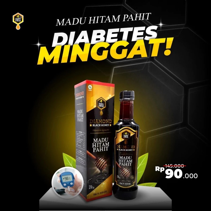 Madu Hitam Pahit plus Propolis Original Diamond Black Honey Plus Propolis Madu diabetes asam urat ko