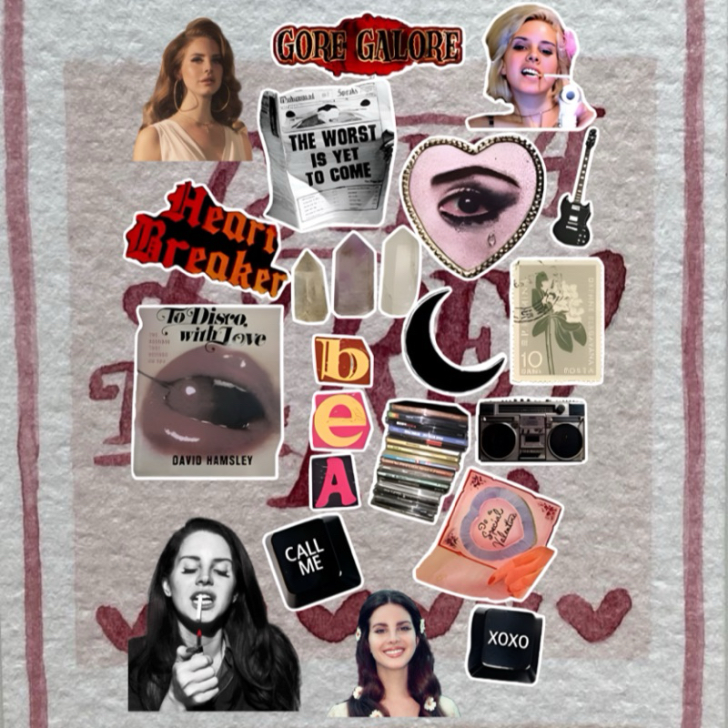 

(ada foto stiker real)WATERPROOF ANTI AIR LANA DEL REY STICKER ISI 50 AESTHETIC ESTETIK 3 LEMBAR UNTUK LAPTOP HP JOURNAL NOTE