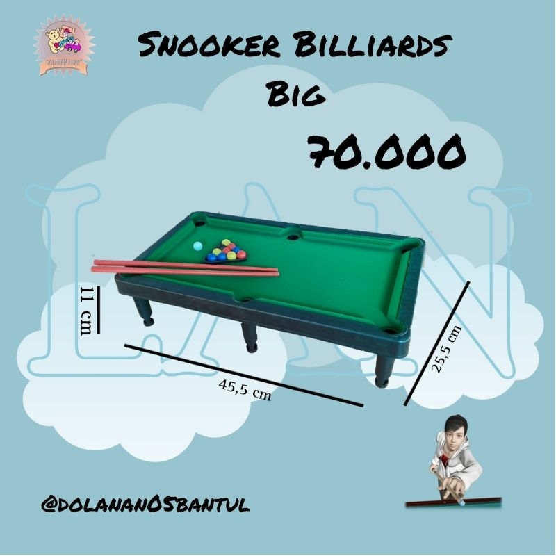 Mainan anak billiard meja snooker table jumbo besar