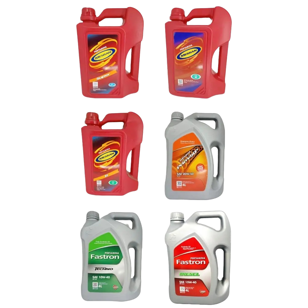 Pertamina Pelumas Bensin & Diesel Series 4 Liter , Mesran Super 20W/50 , Mesran Sae 40 , Prima XP 20