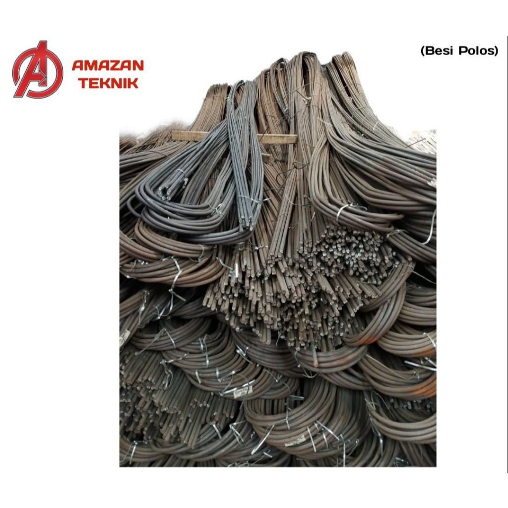 Besi Beton Polos SNI 10mm x 12 meter U-28 - Beton Polos