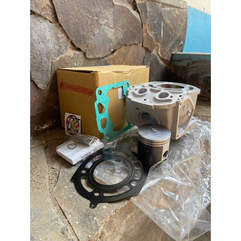 SILINDER BLOK KERAMIK NINJA 150 R SS KAWAHARA BLOK KAWASAKI KIPS NICASIL 59 63 68 FULL SET PISTON
