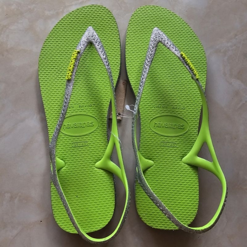 Sandal Wanita Havaianas Sunny Sparkle - Lemon Green