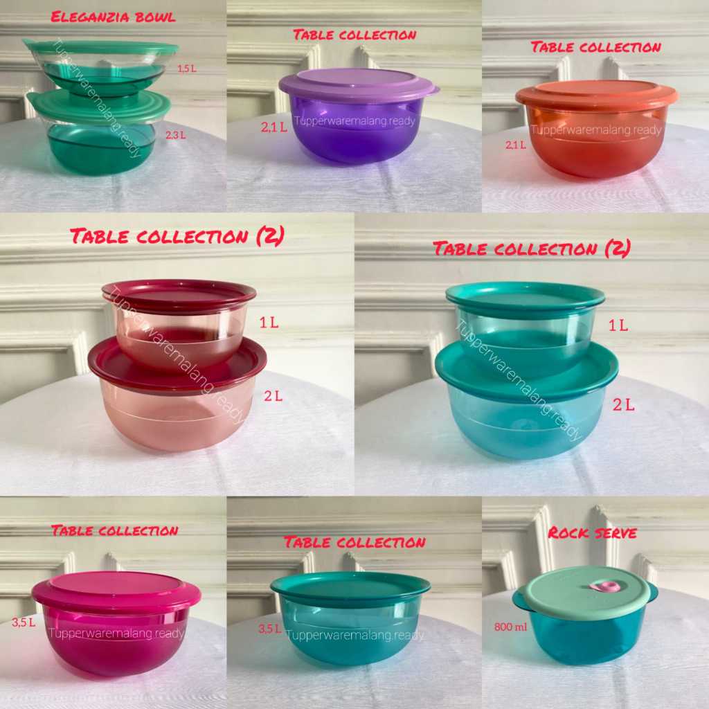 [SALE] TABLE COLLECTION TUPPERWARE CRYSTAL MANGKUK/ TEMPAT SAYUR/ ES BUAH DLL LARGE/ MEDIUM MURAH