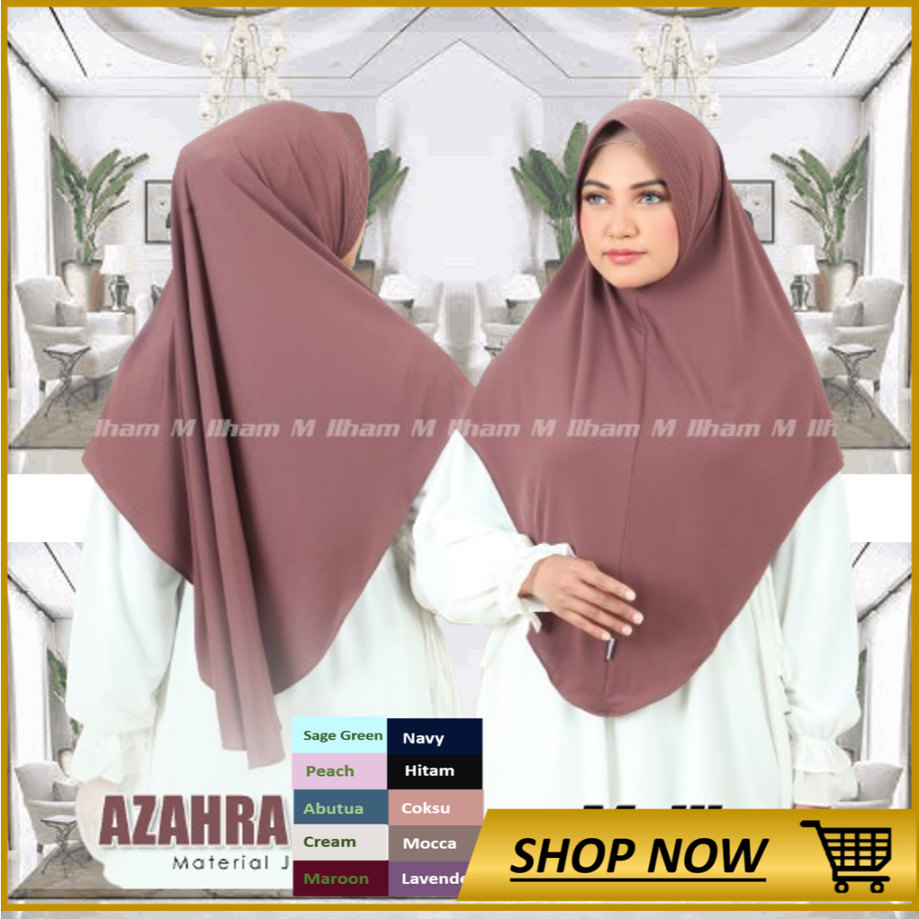 Jilbab Instan Lembut Jersy Hijab Terbaru Kekinian AzahraXL M Ilham