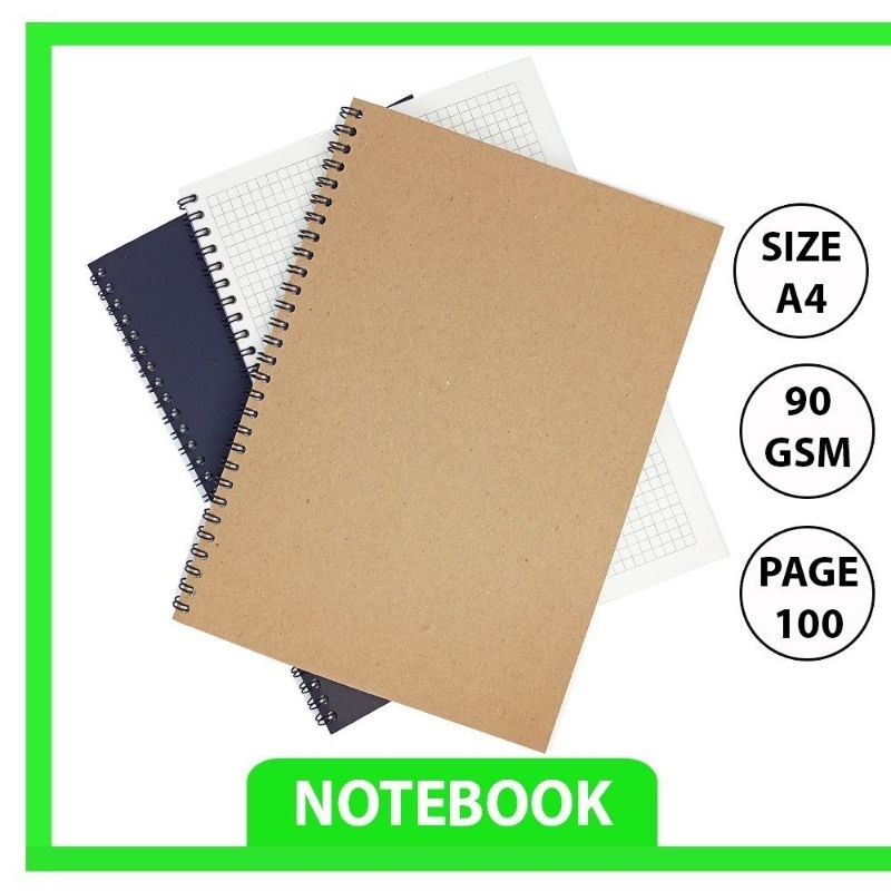 

NOTEBOOK A4/JURNAL/BUKU CATATAN/NOTEPAD/ BOOKPAPER/ GRID/KOTAK2#DOTTED/TITIK2 #BLANK/POLOS/MURAH