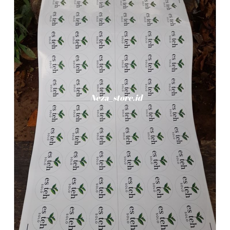 

sticker label cup es teh solo hijau baru