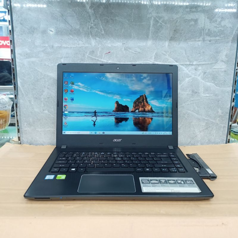 ACER ASPIRE E14 E5-475G INTEL CORE i3-6006U NVDIA 940MX RAM 4GB SSD 240GB M. 2