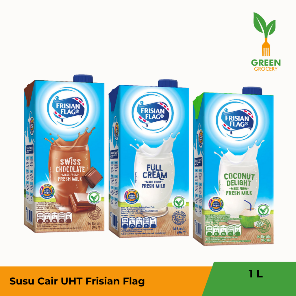 

Frisian Flag Susu Cair UHT 1000Ml Green grocery Padang