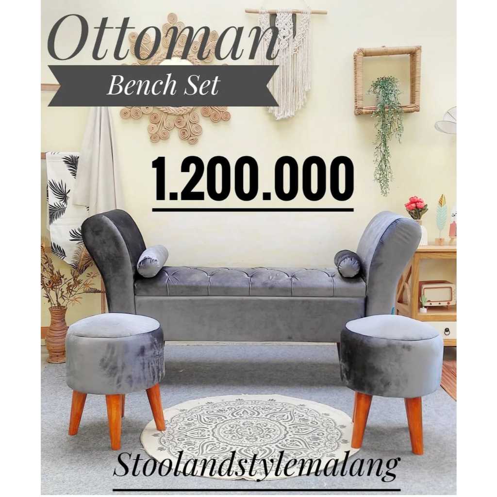 sofa ottoman bench set
