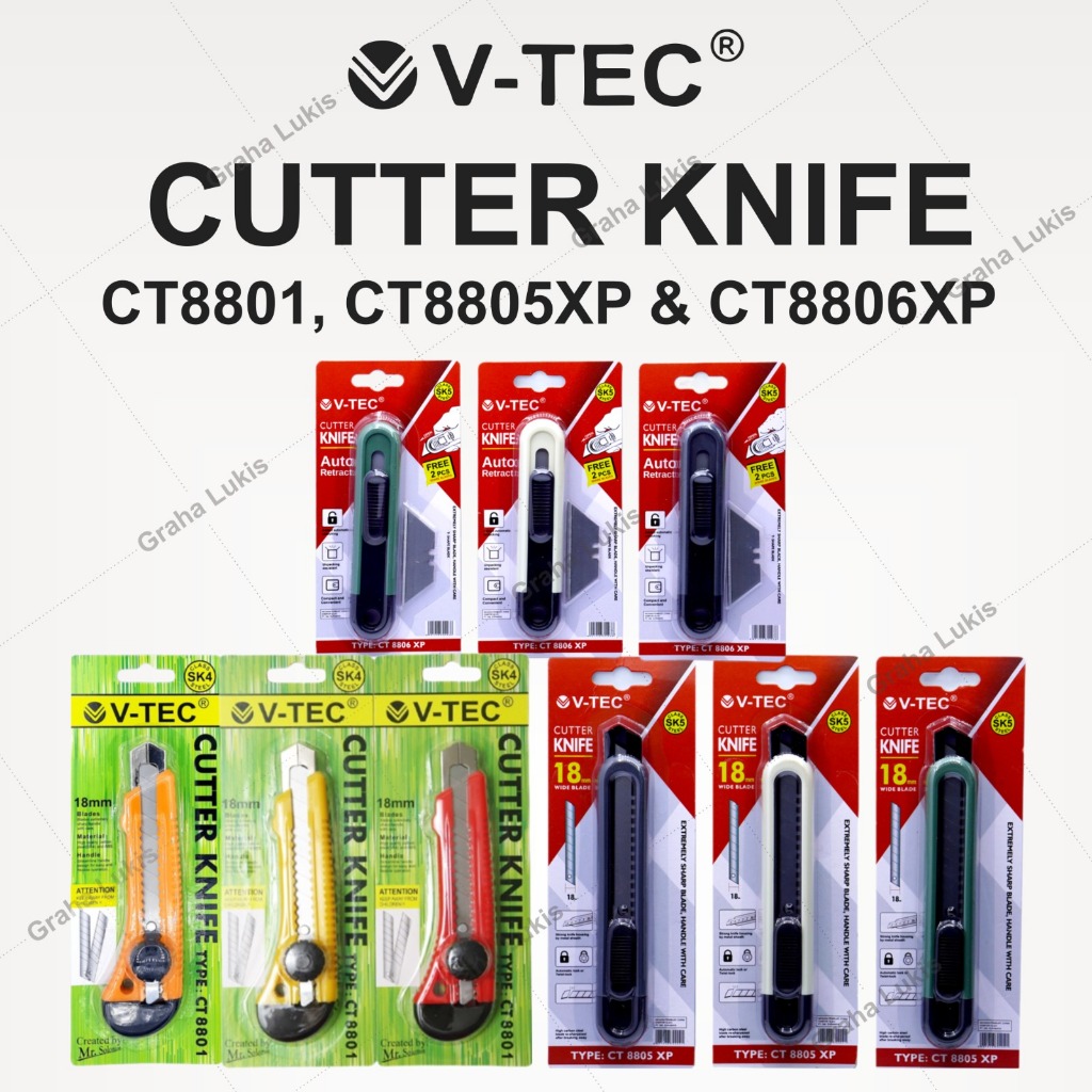 

V-TEC CUTTER KNIFE TYPE CT8801 / CT8805 / CT8806