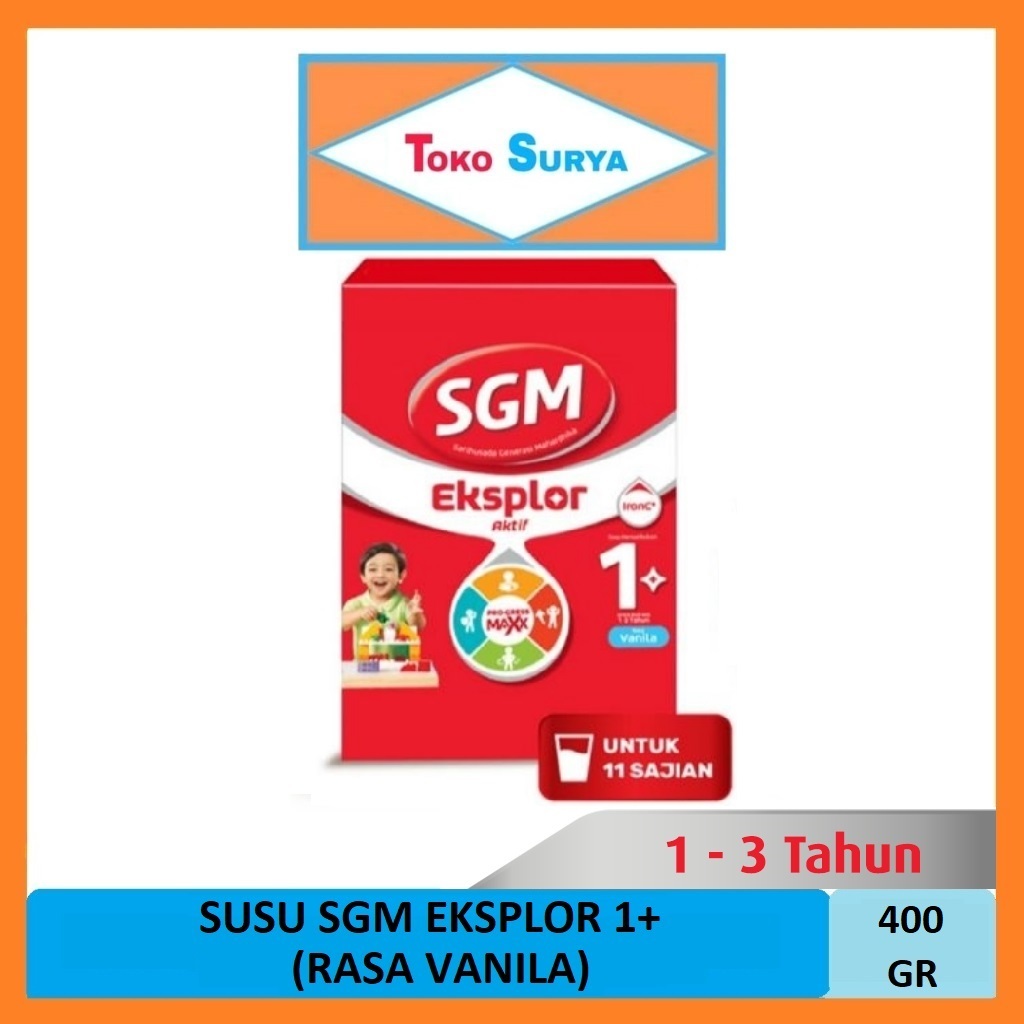 

SGM Eksplor 1+ Vanila Usia 1-3 Tahun Susu Pertumbuhan Anak Bubuk 400 Gr