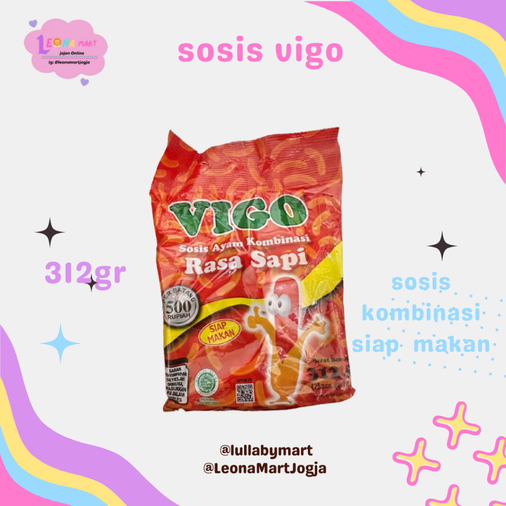 

VIGO Sosis Ayam Kombinasi Rasa Sapi isi 25pcs 312gr