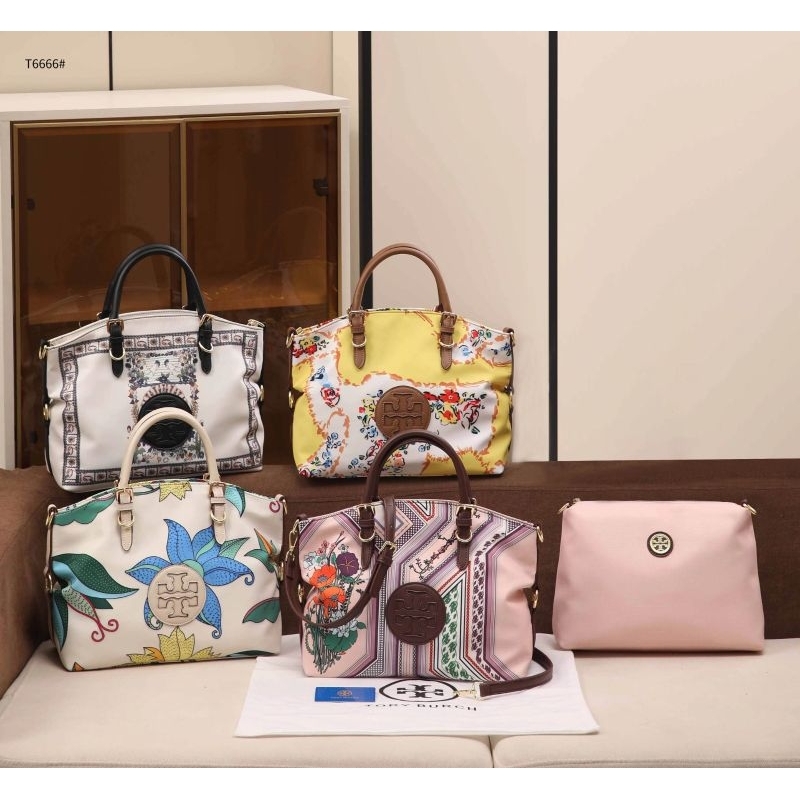 T6666  Nylon Printed Satchel Bag hb