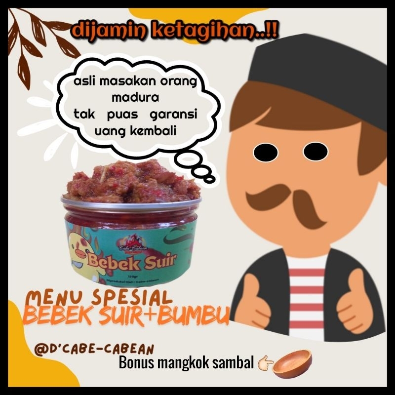 

sambal bumbu bebek suir 130gr original dan bumbu hitam has madura. sambal bebek ireng madura original. sambal bebek hitam khas madura