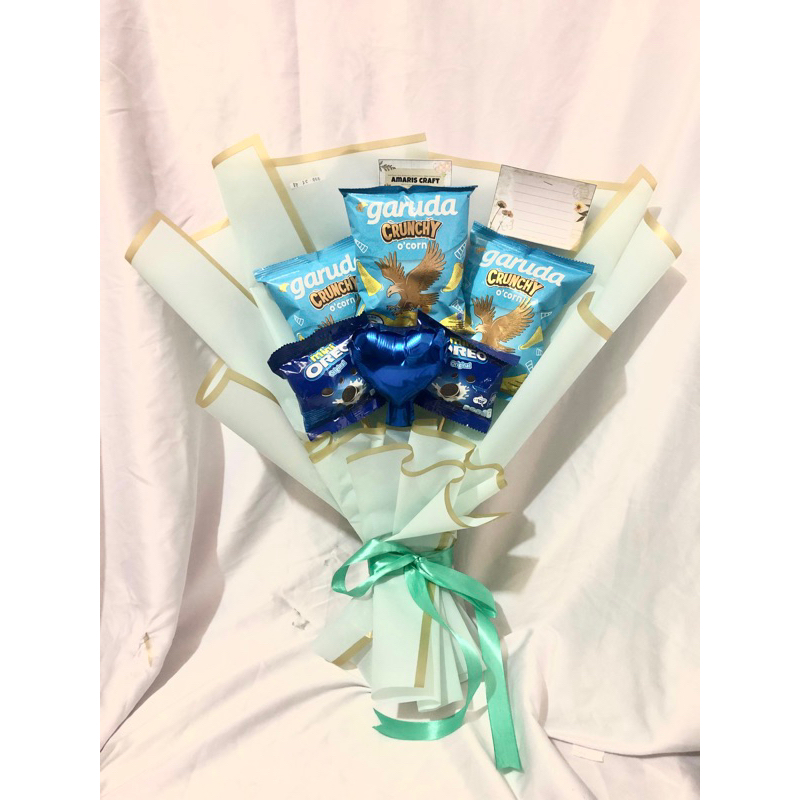 

Bouquet bunga boneka snack / bucket snack cocok untuk hadiah wisuda / graduation / ulang tahun / anniversary / birthday kualitas premium, estetik