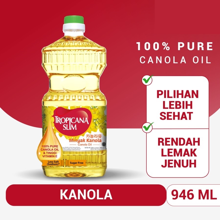 

Tropicana Slim Minyak Kanola 946 mL Botol Pure Canola Oil 946mL