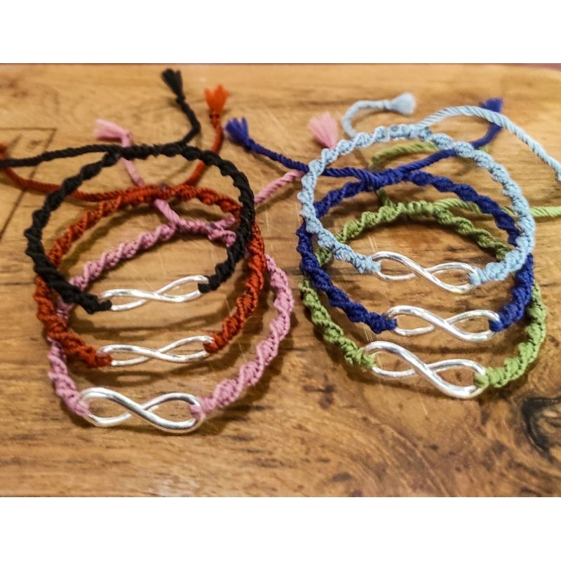 Gelang Infinity Kepang Anyaman / Gelang Couple /  Gelang Persahabatan / Infinity Bracelet