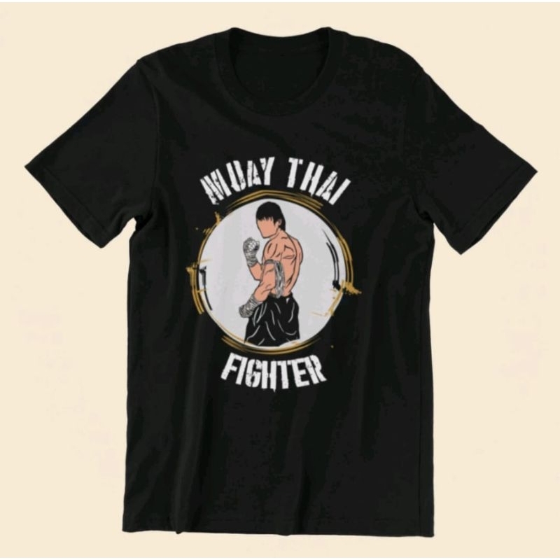 KAOS MUAYTHAI FIGHTER SIMPLE // KAOS MUAYTHAI LENGAN PENDEK // KAOS OLAHRAGA MUAYTHAI
