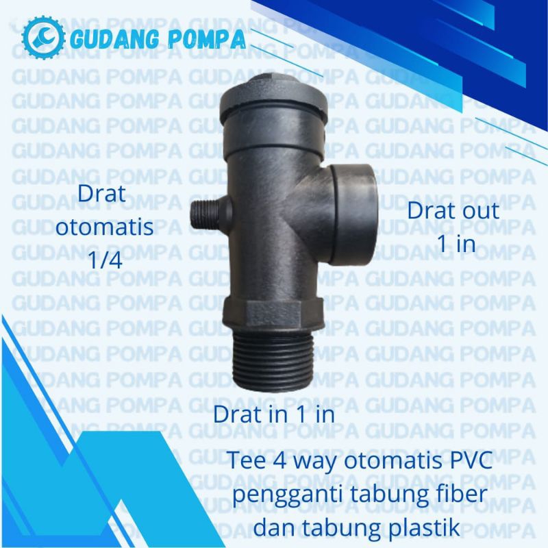 TEE / T 4 WAY AWAY CABANG 1 Inch " FOUR WAY - PVC ROYAL