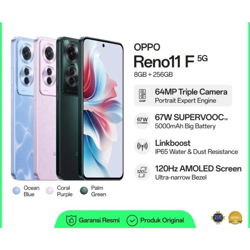 OPPO RENO 11F 5G 8/256 RESMI OPPO INDONESIA