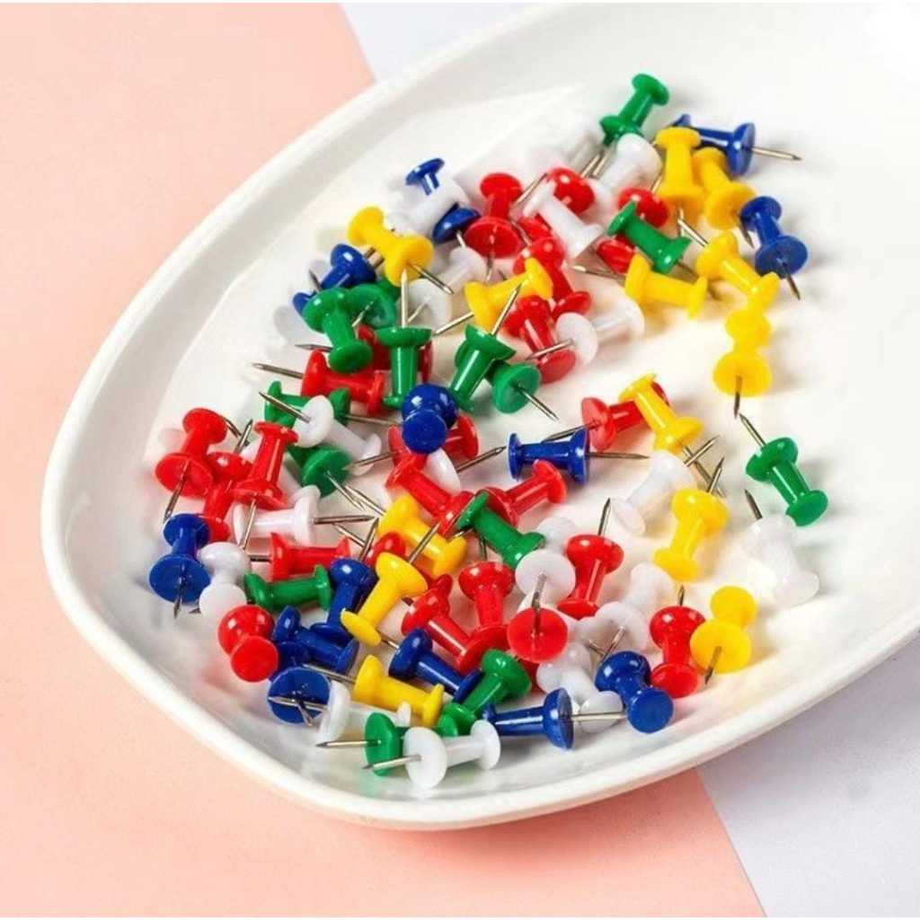 

Acckini - Push Pin / Jarum Tekan / Paku Pin Warna Warni / Paku Payung / Peralatan Kantor / Perlengkapan Alat Tulis Sekolah / Paku Mading / Jarum Tekan / Jarum Warna Warni / Klip Kertas / Buku Tulis Sekolah Planner Jadwal Termurah COD