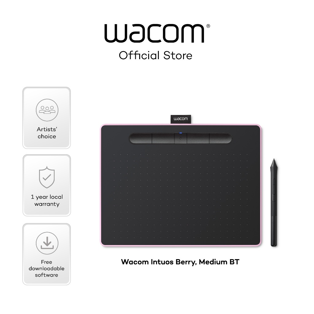 Wacom Intuos Pen & Bluetooth Medium, Pink CTL-6100WL/P0-CX