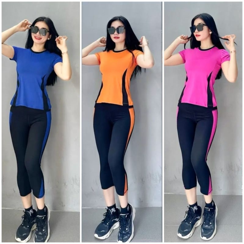 baju senam aerobic setelan