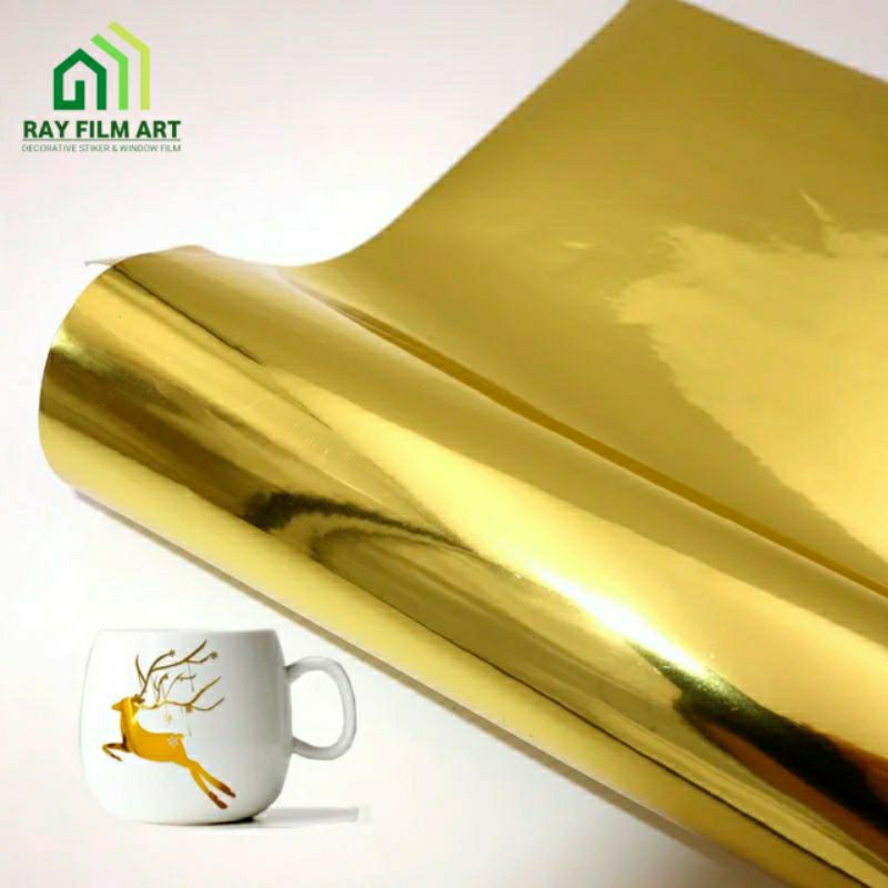 Kaca Film One Way Gold/Stiker Kaca Film Warna Gold Silver/Stiker Cermin/Sticker Gold Silver/One Way 