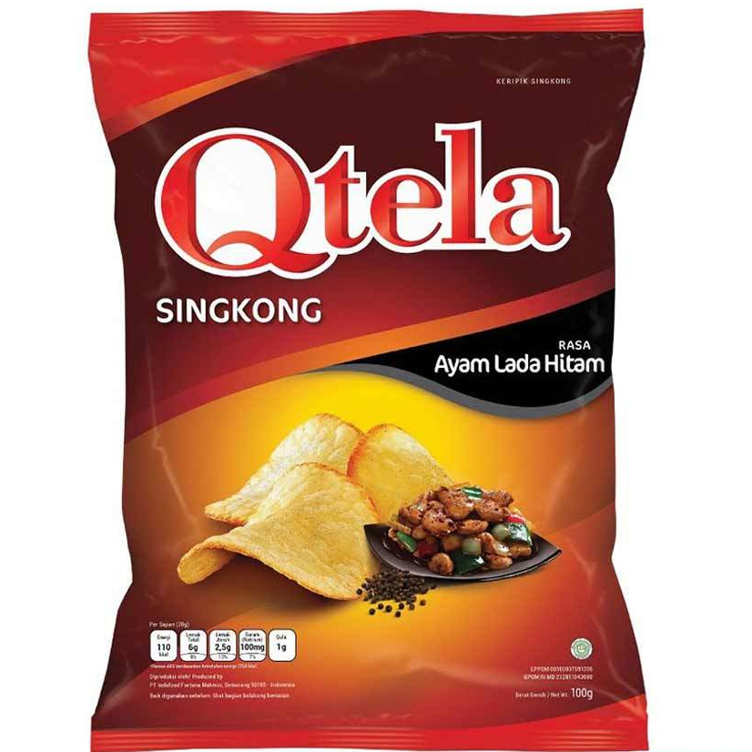 

QTELA Keripik Singkong Ayam Lada Hitam 100gr