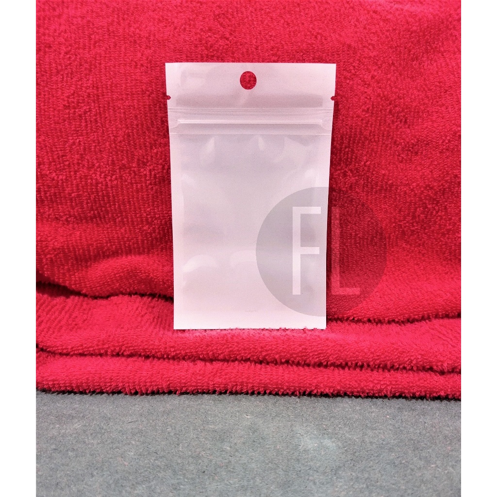 

Flonel 1.000pcs Sachet Transparant Front Ziplock Kemasan Plastik Klip Putih Kombinasi Transparan