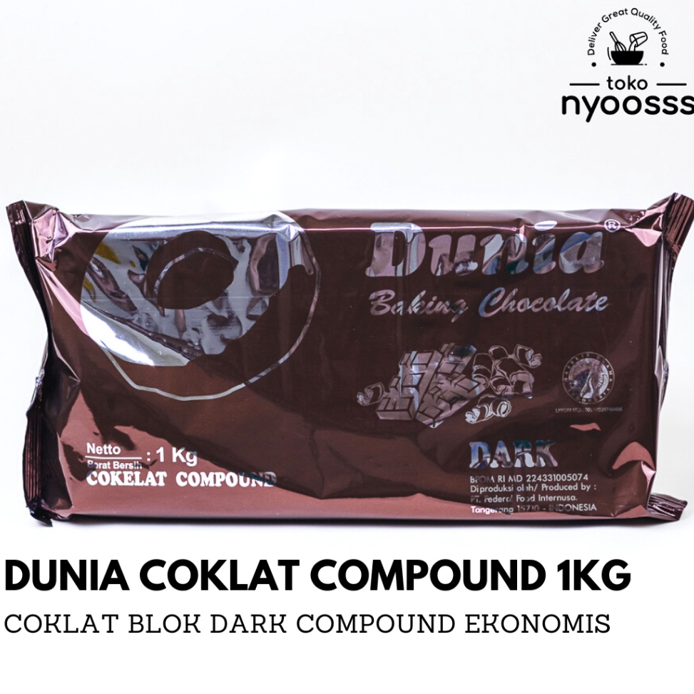 

Baru Dunia Coklat Compound Dark 1Kg Coklat Batang Ekonomis Coklat Baking Y82