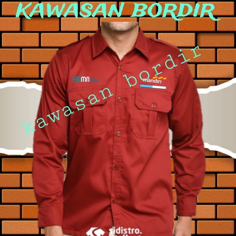 Terbaru kemeja bank mandiri seragam bank mandiri baju bank mandiri pdh bank mandiri kemeja mandiri s