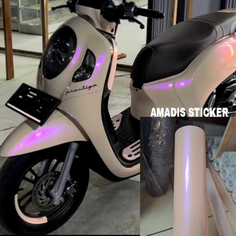 Sticker Skotlet Pink Lembayung Ungu Scotlite motor Pink Sticker Lis Variasi motor