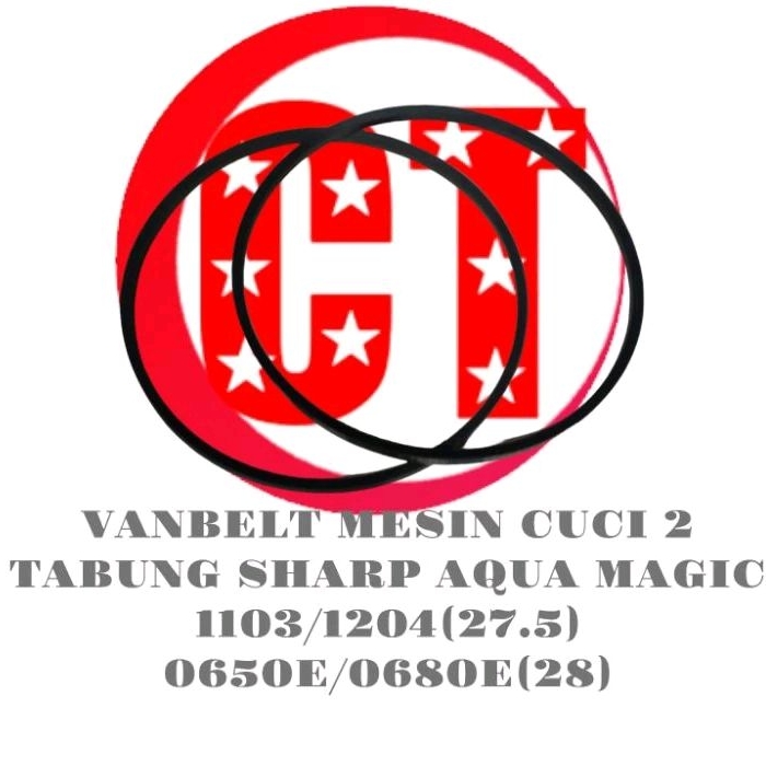 V Belt Vanbelt Mesin Cuci 2 Tabung SHARP AQUA MAGIC 1103 1204(27.5)/0650E 0680E(28)