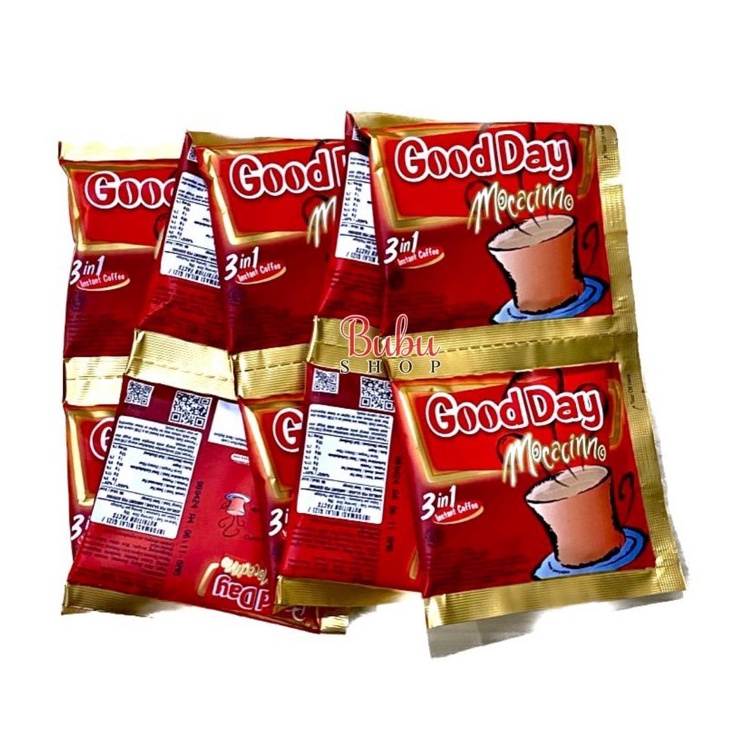 

Terlaku kopi good day mocacinno 3in1 1 sachet per renceng N7