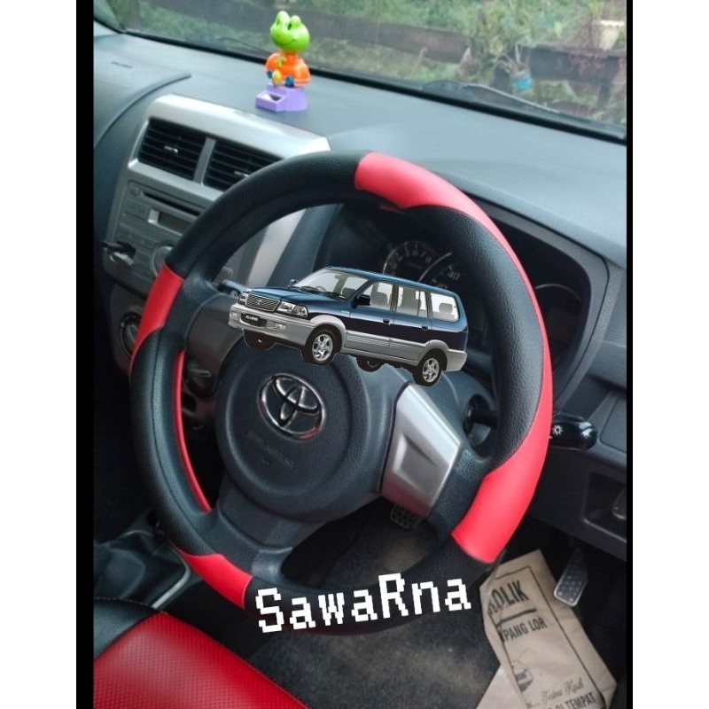 Cover stir mobil Toyota kijang Inova kijang krista sarung stir mobil kijang LGX SGX LSX steering whe