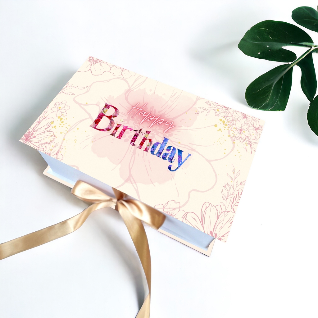

HARDBOX BY ASHADEWI - HAPPY BIRTHDAY - BLOOM (25x15x8 cm) / custom box / birthday box / gift box / box hampers