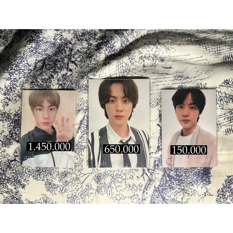 bts photocard pc jin fortune box pink
