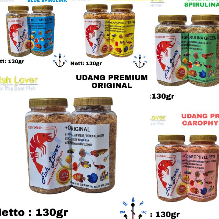 Paket Khusus  Udang Kering Pakan ikan Predator Channa Oscar Premium 13gr