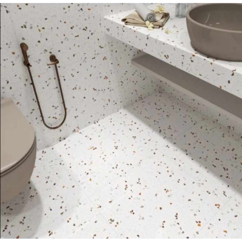 Habitat Calina Pixie 50x50 lantai kamar mandi terazzo / lantai terazzo kasar / terazzo kamar mandi