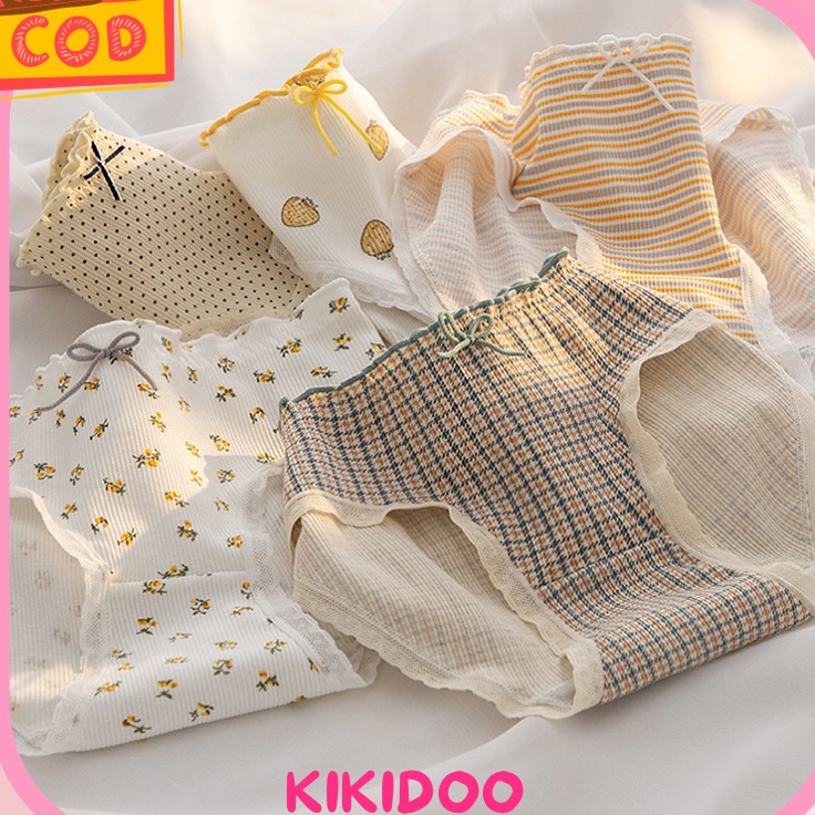 Limited  Kikidoo Celana Dalam Cewek Katun imut CD Wanita Little Flower Japan Panties C86