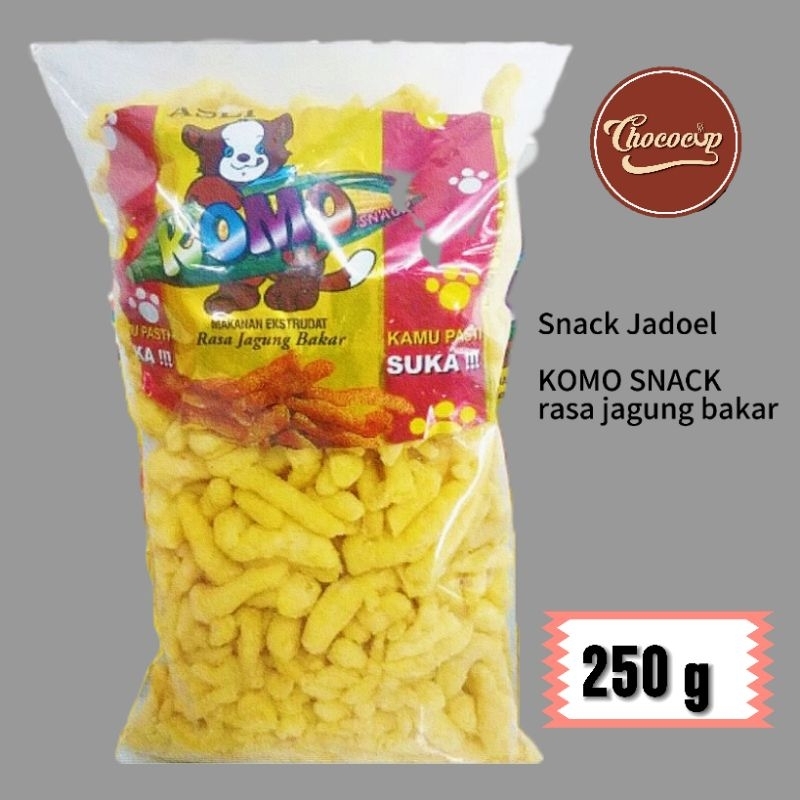 

PROMO 6.6 || KOMO SNACK 250 g Rasa jagung bakar, komo snack original || pusat snack kiloan original