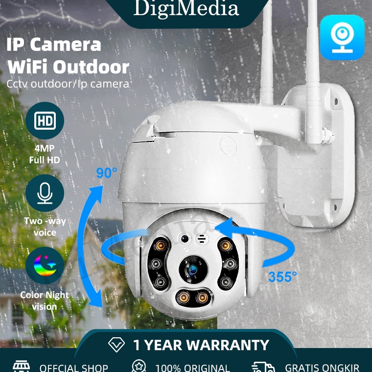 KODE Q19O DigiMedia Y6 CCTV WiFi V38 IP Kamera Outdoor CCTV Wifi 4MP 18P Waterproof Camera PTZ