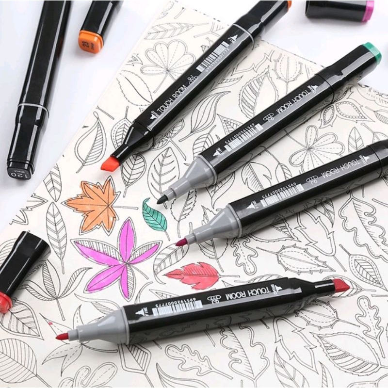 

LYSASHOP 1pcs Spidol Stabilo Warna 2 Sisi Markers Pena Berujung Kepala Ganda Tulis Luas dan Halus Pena Pensil