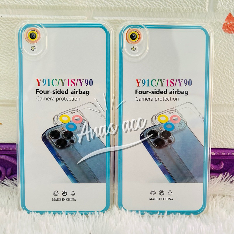 SoftCase Casing VIVO Y91C/Y1S/1820/Y90 Silikon Bening Clear Transparan Pelindung+Camera